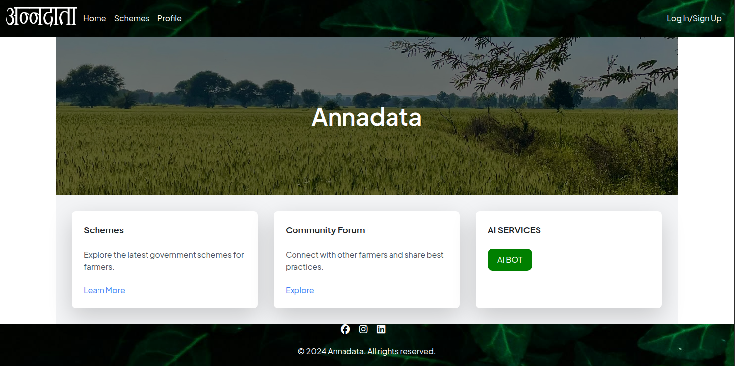 Agri Advisory Platform - Annadata project screenshot showing Built agricultural advisory platform for India's farmer crisis (9000+ suicides), focusing on rural support.